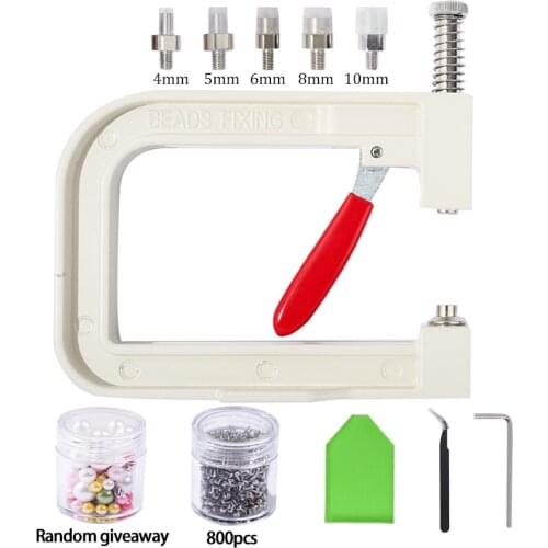 Manual Perforated Pearl Setting Machine - Hand Press Knitting Tools Rivet Pearl Handmade for Hat/Shoes Setting Machine DIY Decor