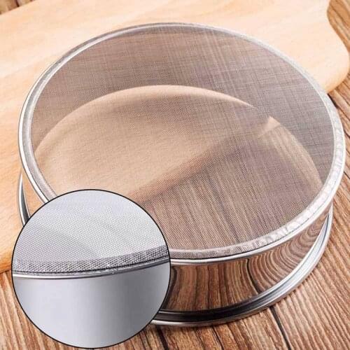 Kitchen Fine Mesh Flour Sifter Professional Round Stainless Steel Flour Sieve Strainer Sifters Best for Kitchen Baking Tea