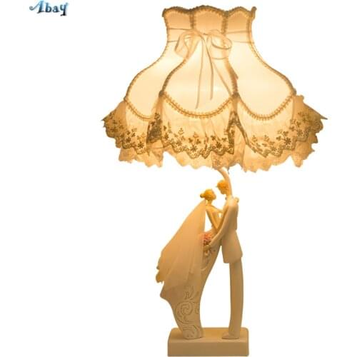 Wedding Gifts Married Couple Doll Table Lamps Bedroom Living Room Girlfriends European Home Desk Lights Hander Art Deco Lighting