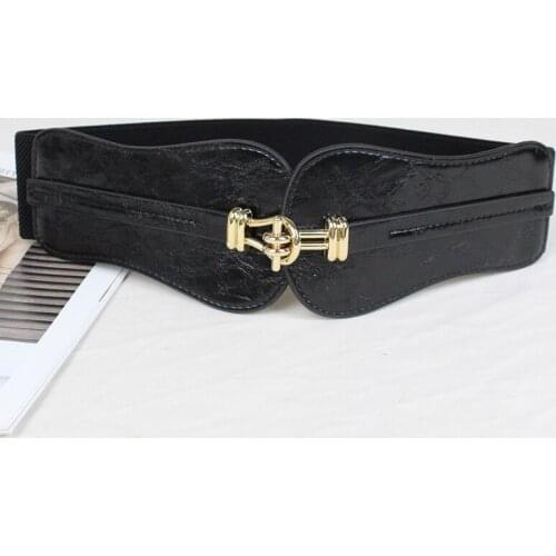 Leisure elastic wide belt womens decorative dress with elastic fashion outer waist closure women