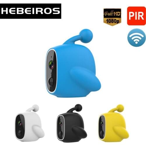 Hebeiros Mini 1080P Battery Wifi Camera Outdoor IP66 Waterproof IP Camera PIR Motion Detection Surveillance Security CCTV Camera
