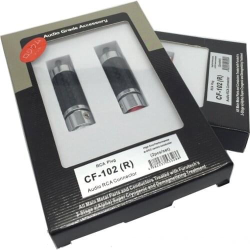FURUTECH CF-102(R) Carbon Fiber High-End grade RCA plug demagnetization Handle Original box