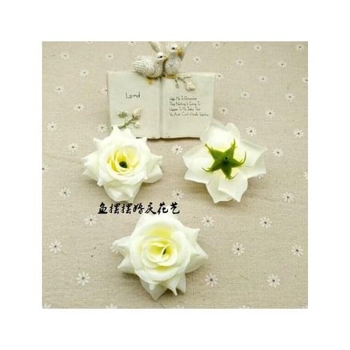 09 Home &wedding decoration artificial flowers DIY simulation flower rose head silk false flower wall arch wedding ball 6CM