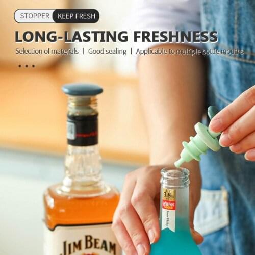1pc Silicone Wine Bottle Stopper Sealing Plug Beer Wine Wine Bottle Multipurpose Barware Cone Spiral For Home Kitchen Bar Hotel