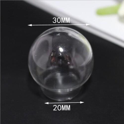 20pcs/pack Diameter=30mm Mini Glass Cover DIY Dress Decorative Transparent Round Dome Fashion Jewelry