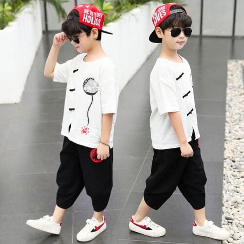 2021 Baby Boys Clothes Sets Summer T-shirt+Short Pant 2 Pieces Suit Casual Sport Teens Boys Outfit For Age 3T 4 6 8 10 12Year
