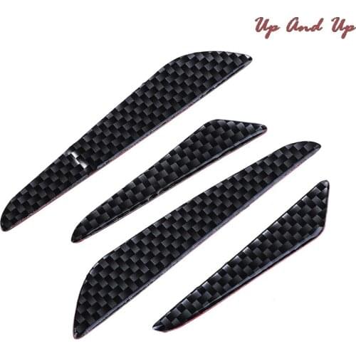 4pcs / set Carbon Fiber Car Door Edge Guard Strip Scratch Protector Anti-collision Trim Door Edge Guard Stickers
