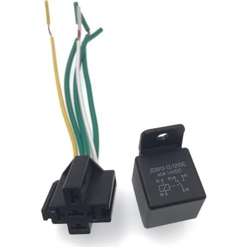 1pcs 4pin/5pin 40A DC12V automotive relay auto relay with socket and wire for car