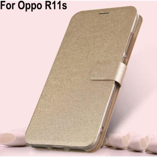 For Oppo R11s Case Solid color Leather Wallet Flip Cover 6.01'' For Oppo R11 s Cases Magnetic closure OppoR11s coque Fundas