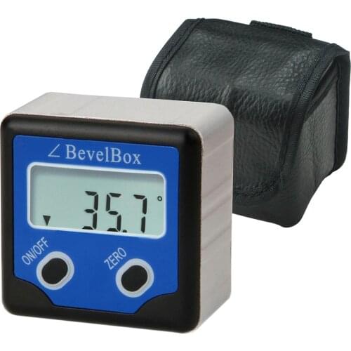 Waterproof Digital Bevel Box Gauge Angle Protractor Inclinometer with 3 Strong Disk Magnet 0.1degree Accuracy