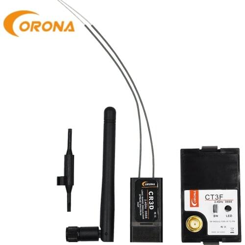 Corona CT3F 2.4GHz DSSS 3 Channel RF Module & CR3D Receiver for Futaba 3PM 3PK Hitec Transmitter
