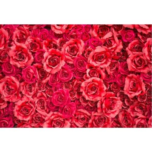 Flower Backdrop Passionate Love Roses Scenery Party Photography Background Holiday Celebration Photo Booth Studio Decor