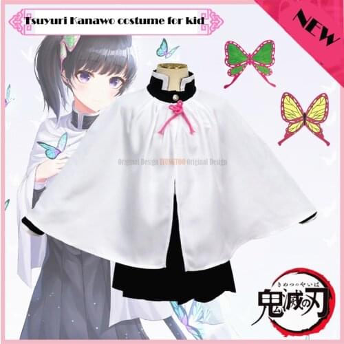 Kid Anime Demon Slayer Kimetsu No Yaiba Cosplay Costumes Kanao Tsuyuri Cosplay Costume Halloween Party Blade Of Demon Costume