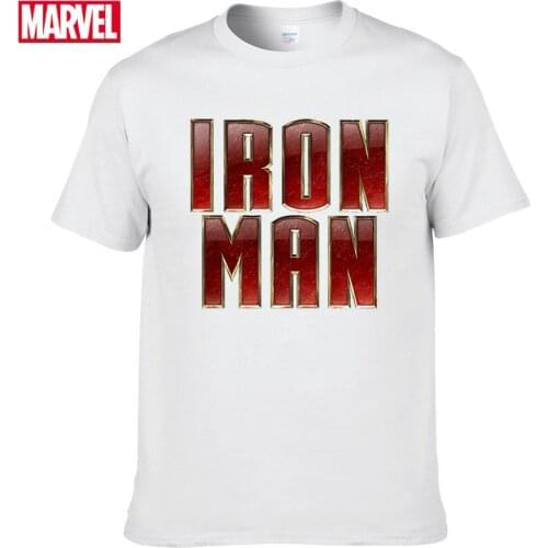 Marvel The Avengers Iron Man Short sleeve tee Mens T-shirts with short sleeves 2021 Summer graphic t shirts Top #25