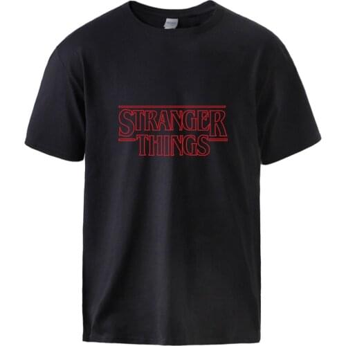 Vintage Stranger Things Print T shirts Summer Short Sleeve 100% Cotton Graphic Outwear Tops Loose Casual Tees 2021 Male Tops