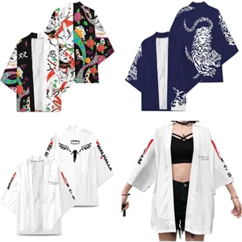 Anime Tokyo Revengers Cosplay Cloak Kawata Nahoya Valhalla Kazutora Hanemiya Japanese Kimono Cardigan Robe Coat