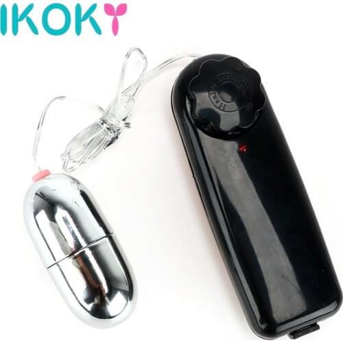 IKOKY Vibrating Egg Faloimitator G-Spot Massager Adult Product Adjustable Speed Sex Toys for Woman Female Bullet Vibrator