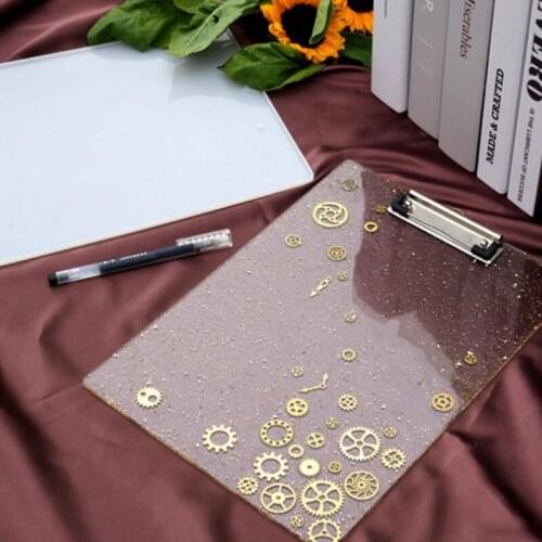 Crystal Epoxy Resin Mold File Clipboard Casting Silicone Mould DIY Making Tools MXME