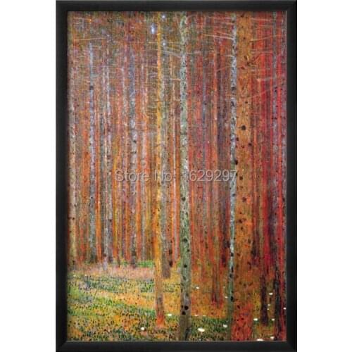 Tree oil painting Tannenwald Pine Forest Gustav Klimt painting for sale Canvas art Landscape High quality Hand painted