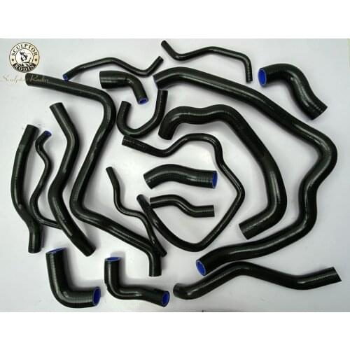 Silicone Radiator Hose Kit For V W Volkswagen R R20 Scirocco (18pcs) RED/BLUE/BLACK