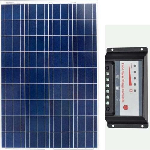 Kit Solar Panel 100w Portable Solar Charger Solar Charge Controller 12v/24v 30A PWM Car Caravan Camping Motorhome Waterproof