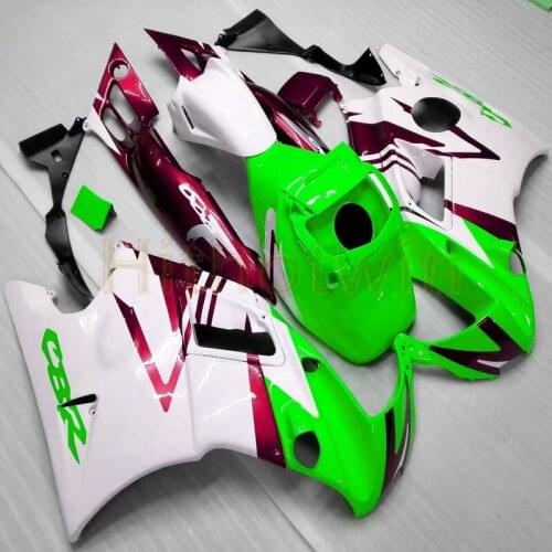 Custom motorcycle cowl for CBR600F2 1991-1994 CBR 600 91 92 93 94 ABS Plastic Fairings+Botls+green white