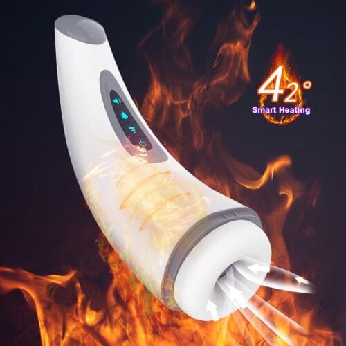 Male Automatic Heating Masturbation Cup Blowjob Sucking 7 Vibrating Vagina Anal Masturbator Pussy Sex Toys For Men For Adults 18