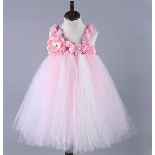 Princess Flower Girl Wedding Prom Tutu Dress For Birthday Party Lolita Style Appliques Flower Girl Ball Gown Dress 1-10Y