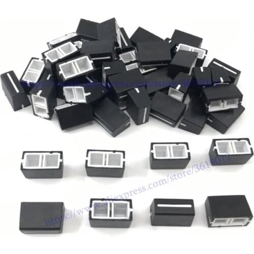 50pcs/lot Straight Slide Potentiometer Cap Knob for Allen&Heath XONE: DB2 DB4 92 23C Faders Cap black Color