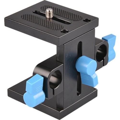 15mm Rail Rod Support System Video Stabilizer Track Slider Baseplate 1/4" Screw Quick Release for DSLR Cameras Follow Focus Rig