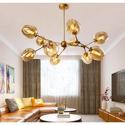 Modern LED Chandelier For Home Staircase Chandelier Loft Indoor Lighting Nordic Kitchen Hanging Lamp Lustre Chandelier Lighting