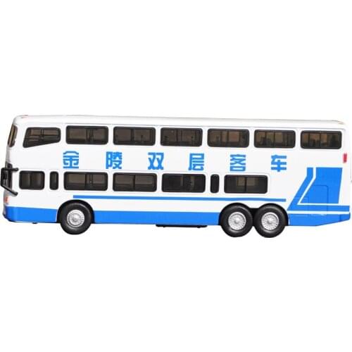 1/76 Alloy Casting Car Model General Model Nanjing Jinling Double-decker Bus Fulaixibao Changjiang Brand High-end Collection