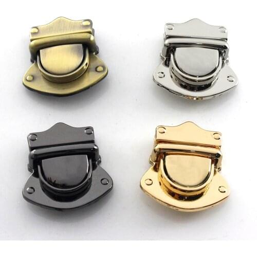 1pcs Metal Fashion Push Lock Tongue Lock Clasp Closure Parts for Leather Craft Women Bag Handbag Purse DIY Hardware Accessories