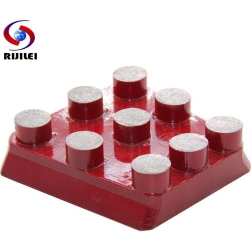 RIJILEI 10PCS/Set Diamond Frankfurt Metal Grinding Brick for Marble Artificial Stone Diamond Grinding Disk for Concrete YG19
