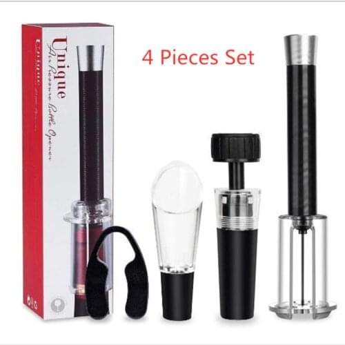 4PCS Red Wine Bottle Opener Cork Remover Easy Air Pump Pressure Corkscrew Tools Hot Sale Party Red Wine Opener