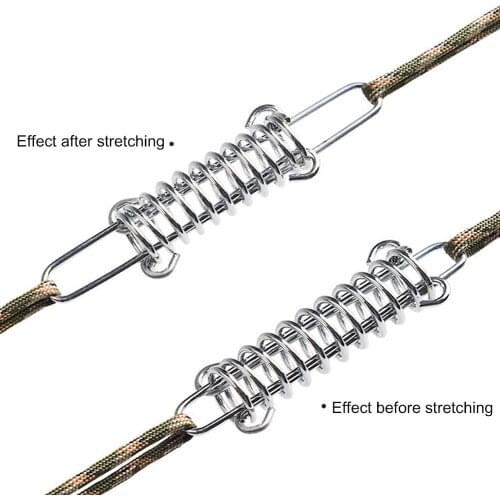 5 Pcs Stainless Steel Wind Rope Buckle Spring Hook Buckle High Strength Steel Rope Buckle for Camping Tent Hook Buckle Accessory