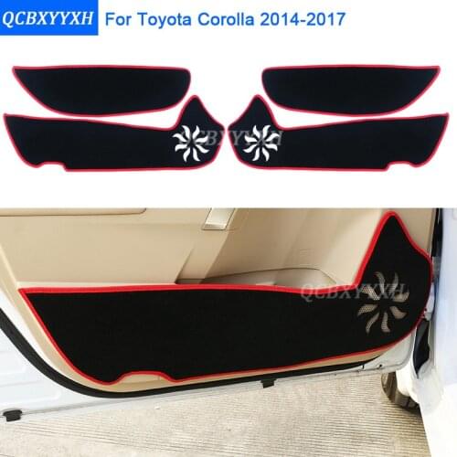 Car - Styling Protector Side Edge Protection Pad Protected Anti-kick Door Mats Cover For Toyota Corolla 2014 2015 2016 2017