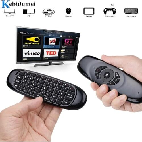 Kebidumei 2.4GHz Wireless Keyboard Air Mouse Remote Control English Rechargeable Handheld for Gaming Smart TV BOX PC
