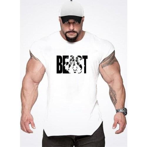 Brand Mens Bodybuilding Fitness Tank Top Bodybuilding Sleeveless Casual Shirts Mens Hot Selling Gyms Vest Singlets Workout