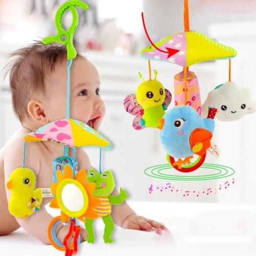 Infant Toys for Baby Room Decor 0 6 12 Months Toddlers Educational Sensory Toy Boys and Girls Plush Dolls Crib Bells Bed Rattles