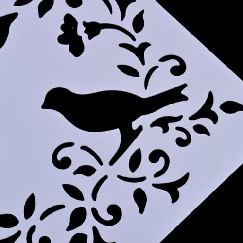 DIY Layering Stencil Masking Spray Template Scrapbooking Stamp Album Decorative Embossing Paper Card Craft Rose Bird