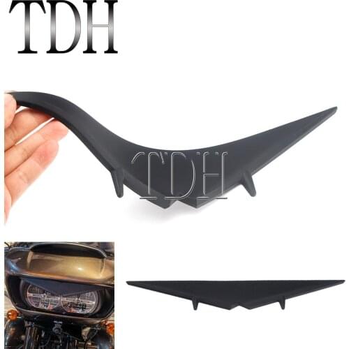 For Harley Touring Road Glide Headlight Eyebrow Decoration Front Headlamp Eyebrows Eyelid Trim Strip Head Light Upper Tip Accent