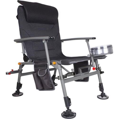 European fishing chair multifunctional folding portable reclining chair all terrain aluminum alloy portable fishing chair