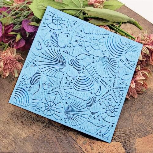 HOT plastic clock template underwater world craft card making paper card album wedding decoration Embossing folders