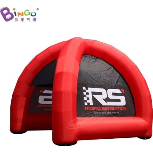 Customized 5x5x4.5m inflatable spider igloo dome tent black red tents with logo custom made