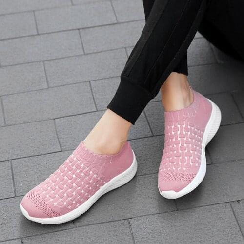Shoes woman sneakers 2021 fashion breathable mesh with sneakers women shoes solid casual ladies shoes slip-on tenis feminino