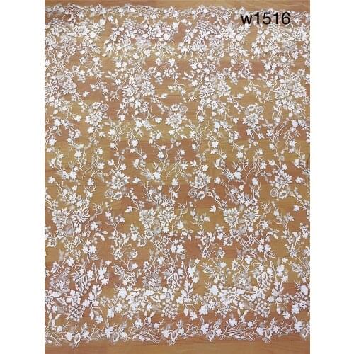 New Design Ivory Lace Wholesale Embroidery Lace Fabric for wedding dress 10 yards/Lot