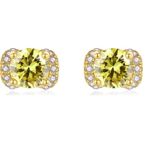 Ear Stud Yellow Cute ,Thomas Fashion Cosmic Jewerly For Women,2021 New Ts Trendy Timeless Gift in 925 Sterling Silver