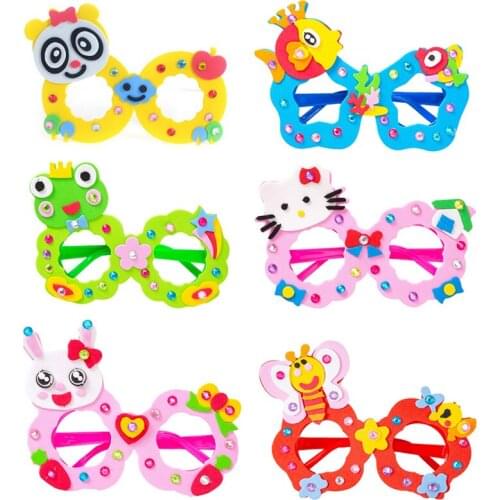 Cartoon Eva Sticker Glasses DIY Craft Kindergarten Educational Toys Kids Gift