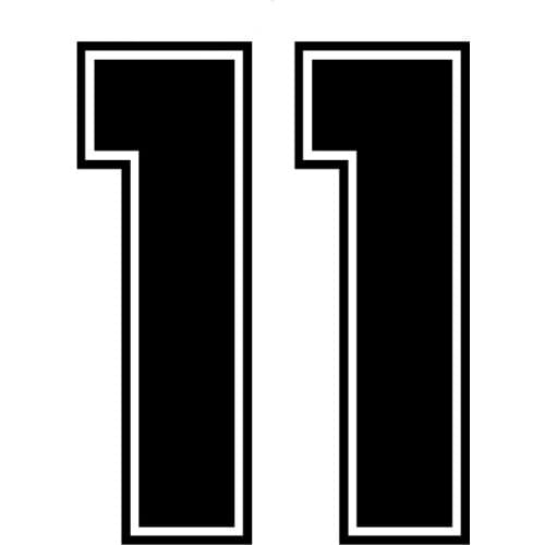 Personality Decal Number 11 Car Sticker Waterproof Stickers on Truck Bumper Rear Window Cover Scratches Waterproof Apply To Car